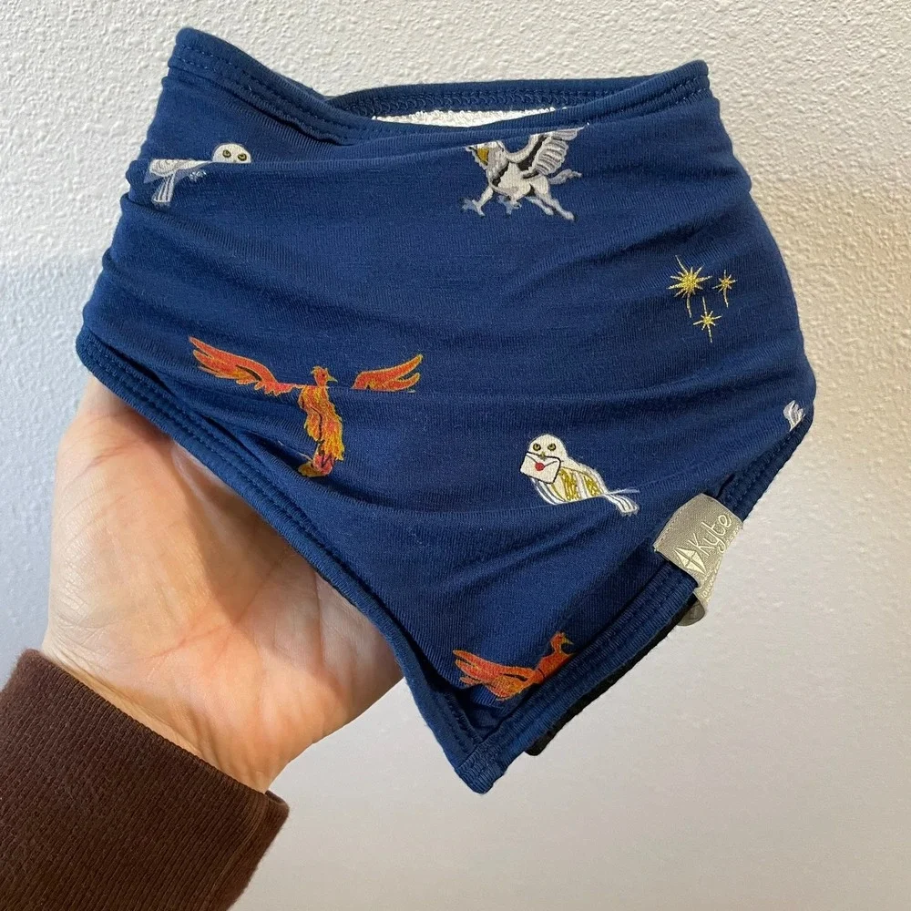 Kyte Baby Bamboo Bandana Bibs Black Navy Harry Potter/Black Baby Drool
